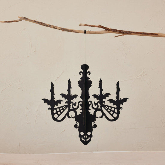 Hanging Paper Chandelier with Bats