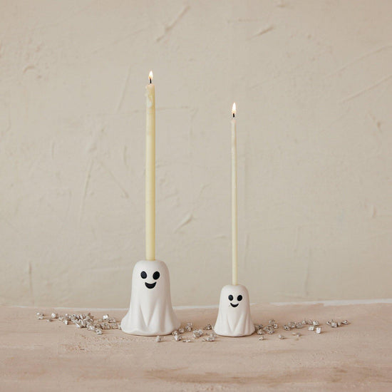 Stoneware Ghost Candle Holder