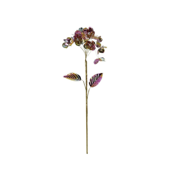 Pink & Gold Metallic Faux Flower Pick