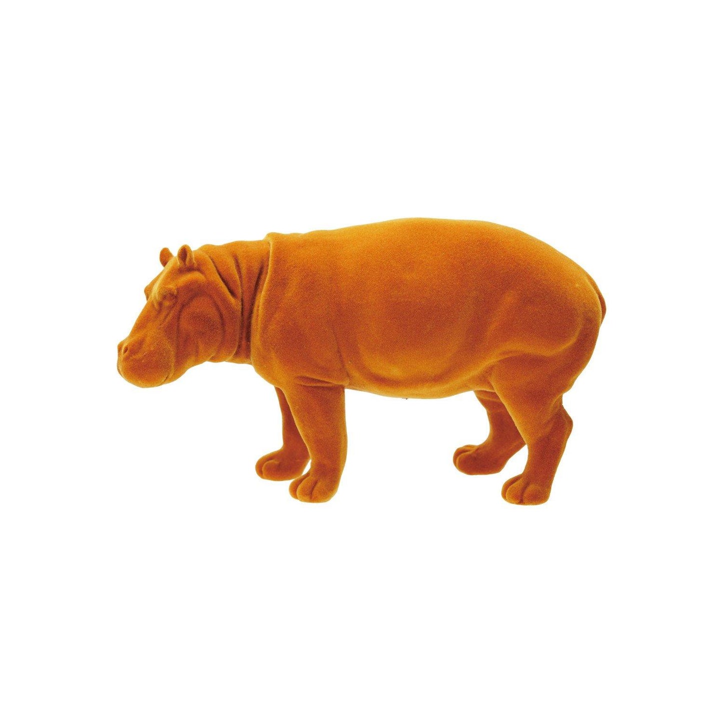 Flocked Resin Hippo