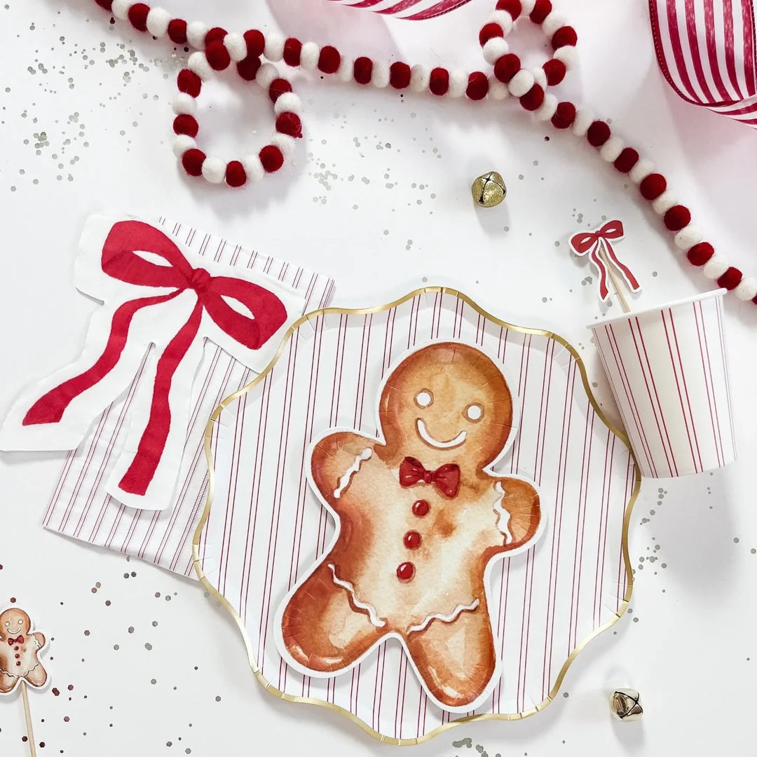 Gingerbread Man Paper Plates
