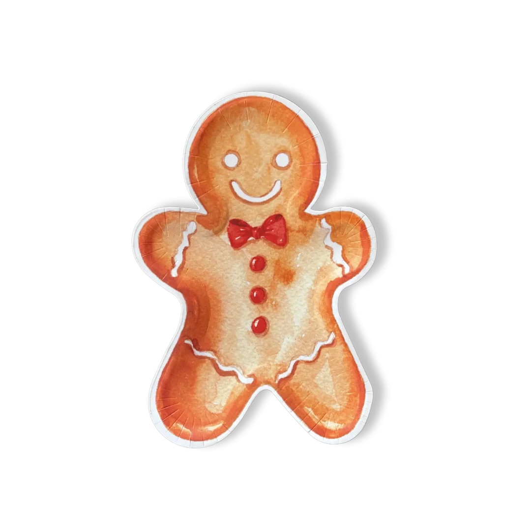 Gingerbread Man Paper Plates