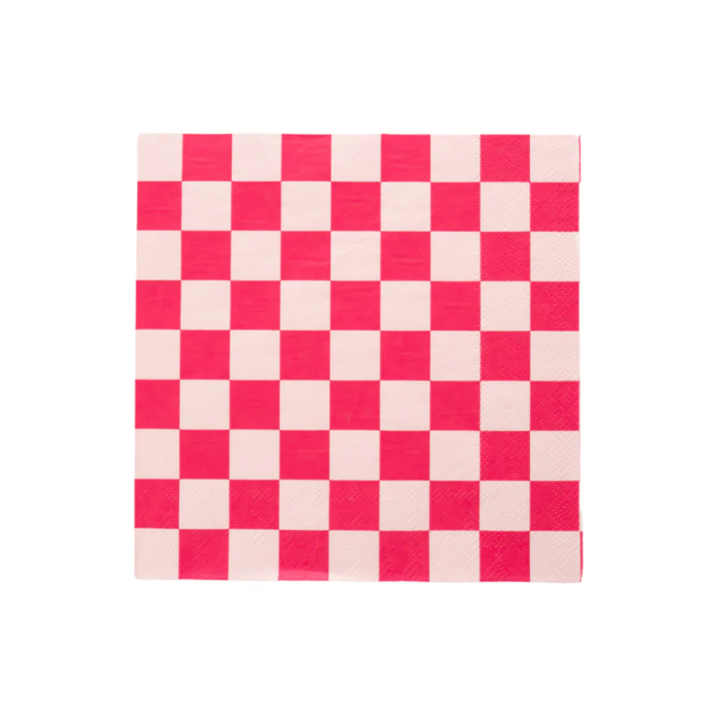 Haute Pink Checker Large Napkins
