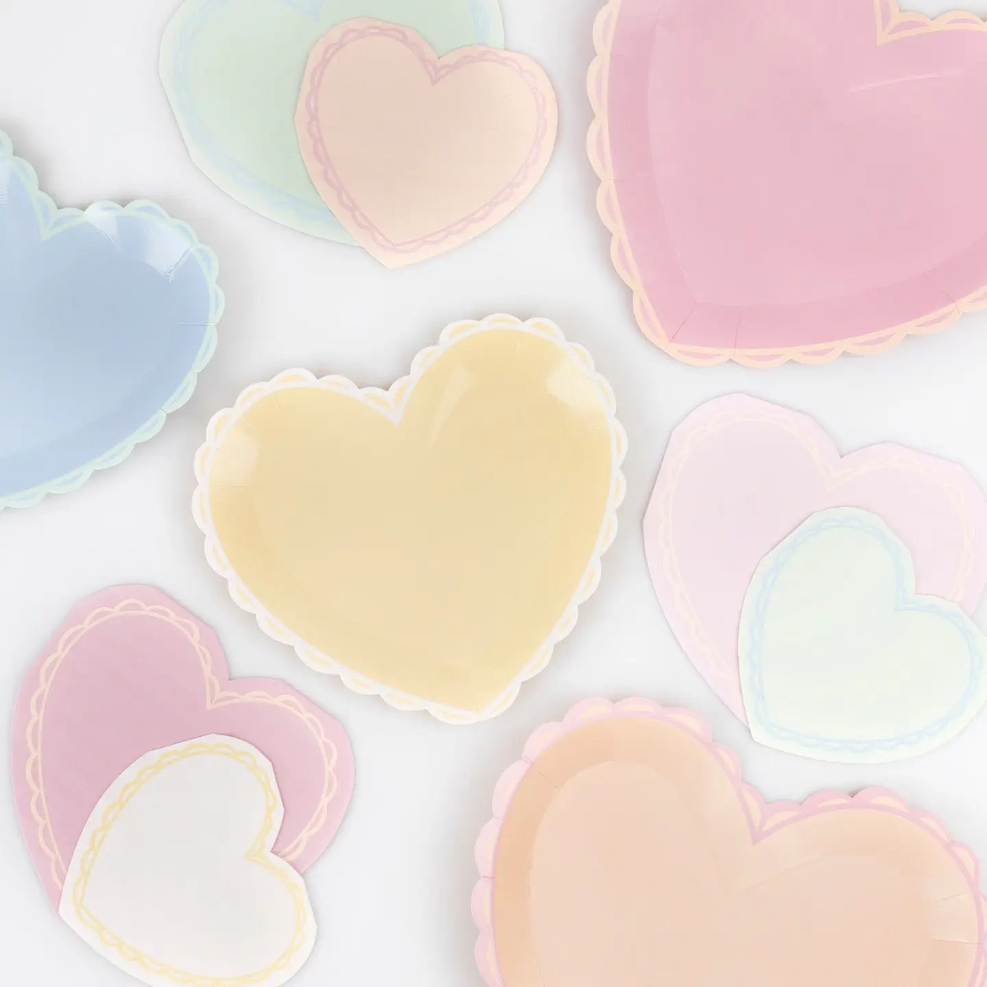 Pastel Heart Large Plates