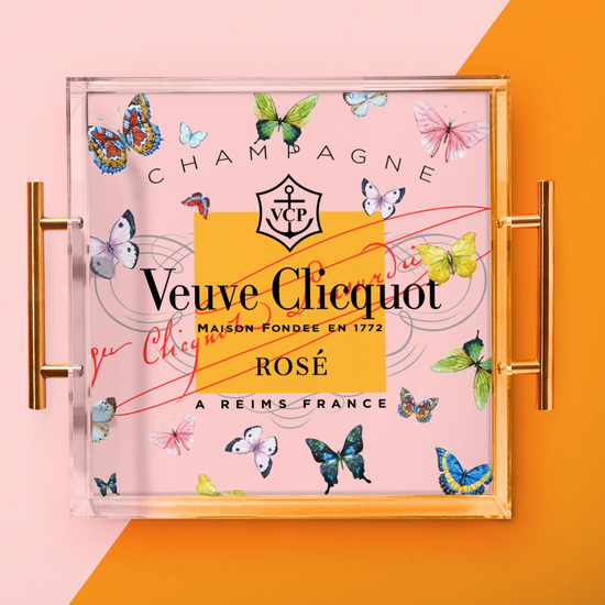Veuve Large Rose Butterfly Tray