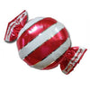 18" Red Striped Peppermint Candy Mylar