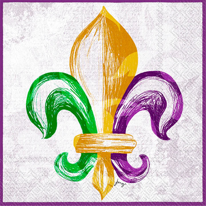 Mardi Gras Fleur De Lis Napkins