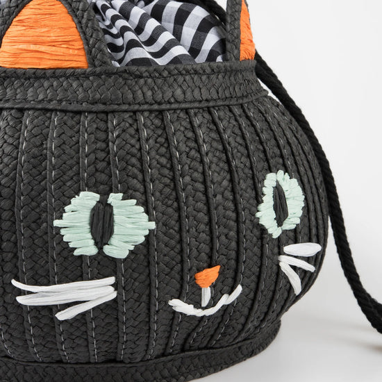 Cat Basket Trick or Treat Bag