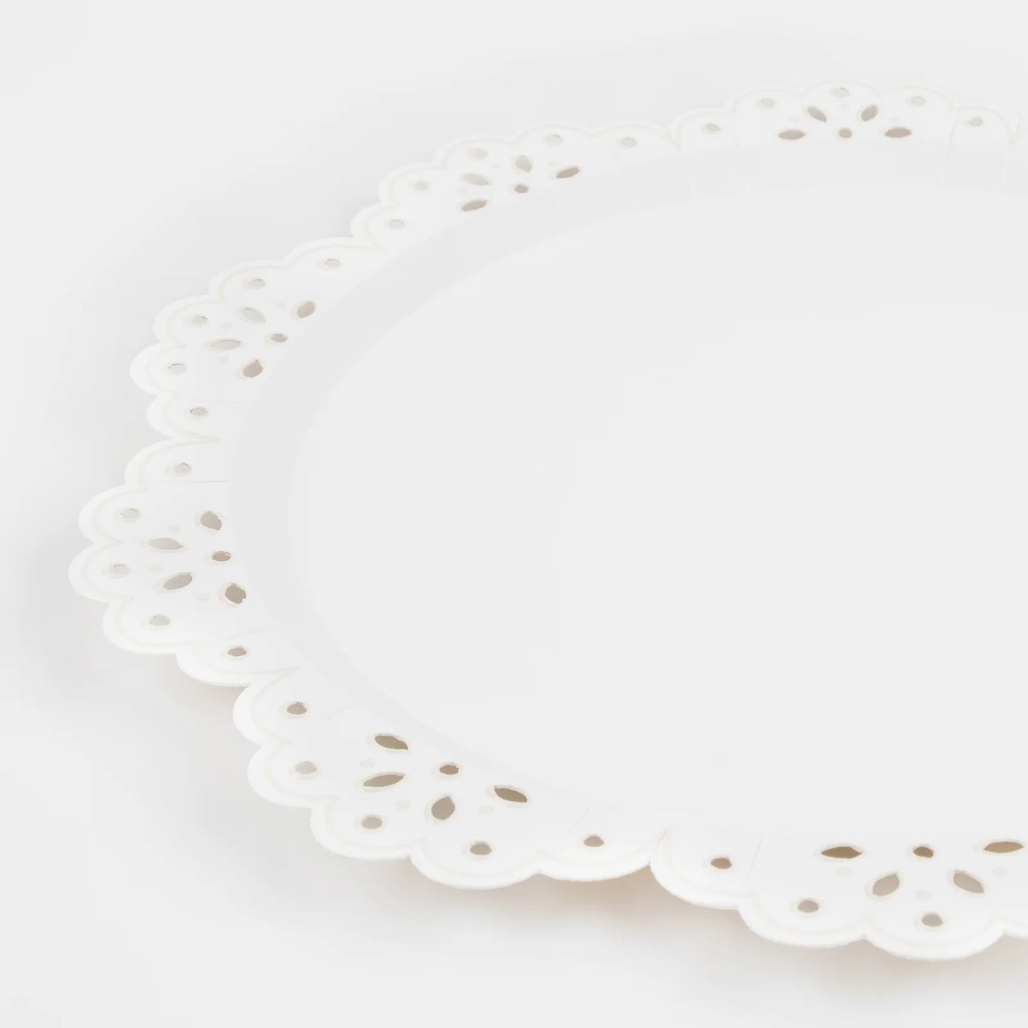 Broderie Anglaise Lace Dinner Plates