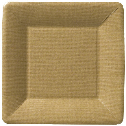 Gold Linen Square Dessert Plates