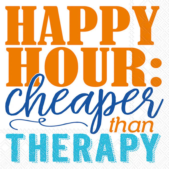 Cheaper Than Therapy Cocktail Napkins