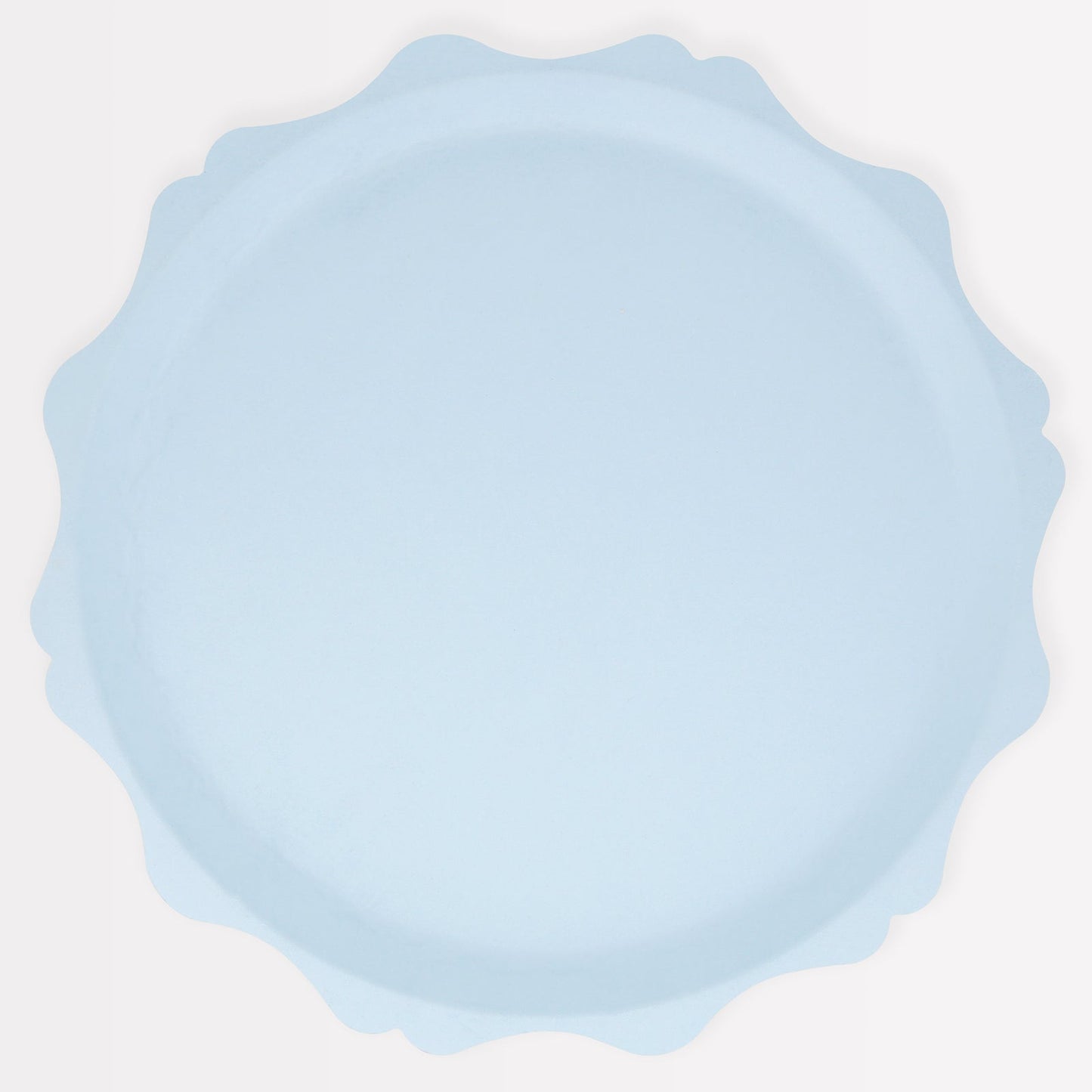 Blue Decorative Edge Compostable Dinner Plates
