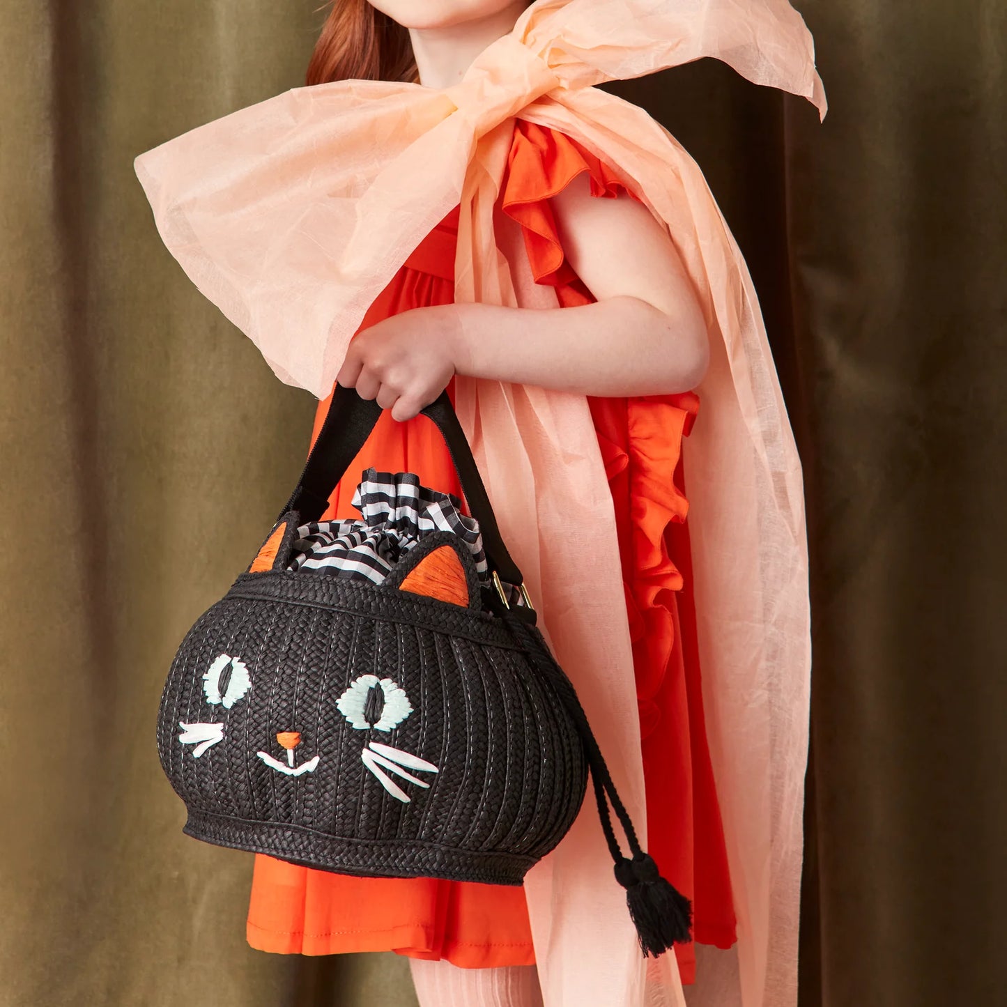 Cat Basket Trick or Treat Bag