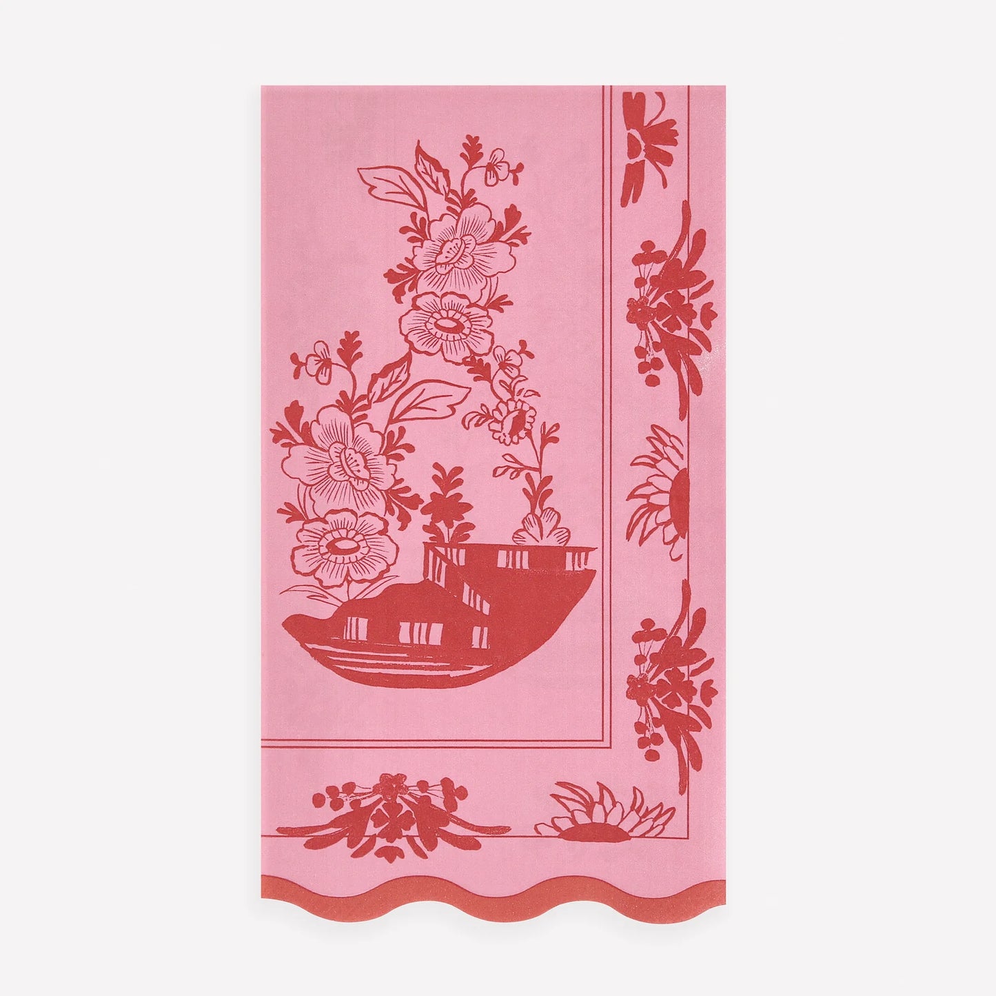 Pink Vintage Botanical Guest Towels