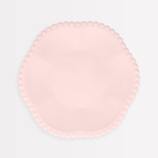 Pink Dot Edged Flower Compostable Side Plates