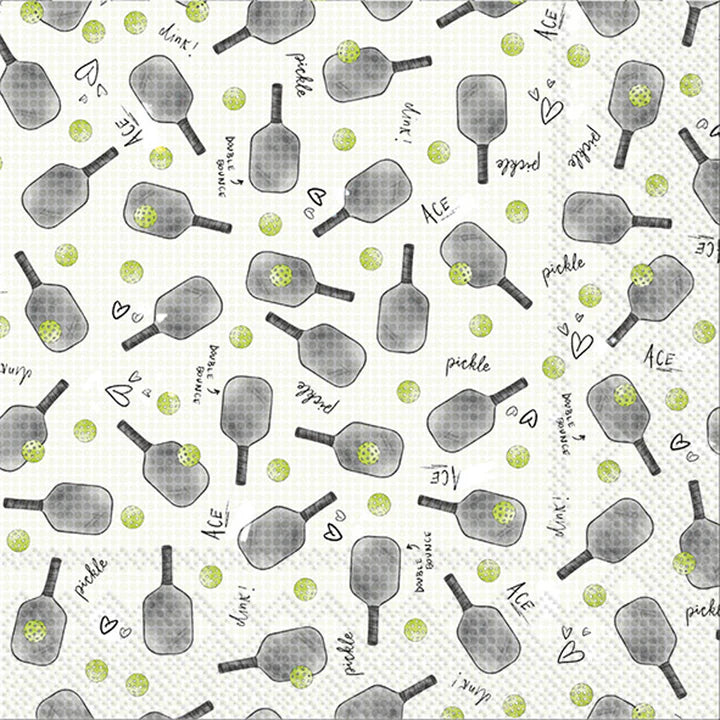 Pickleball Pattern Cocktail Napkin