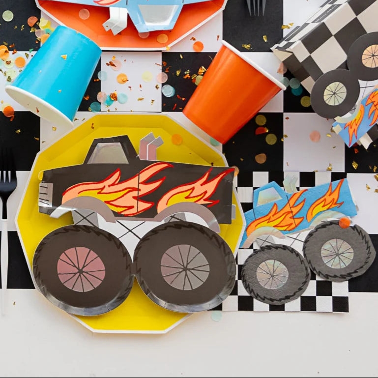 Black & White Checker Large Napkins