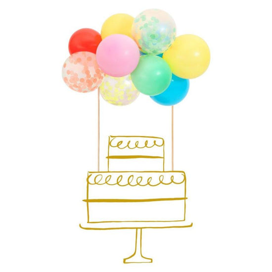Load image into Gallery viewer, Rainbow Balloon Cake Topper
