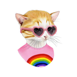 Rainbow Kitten Tattoos