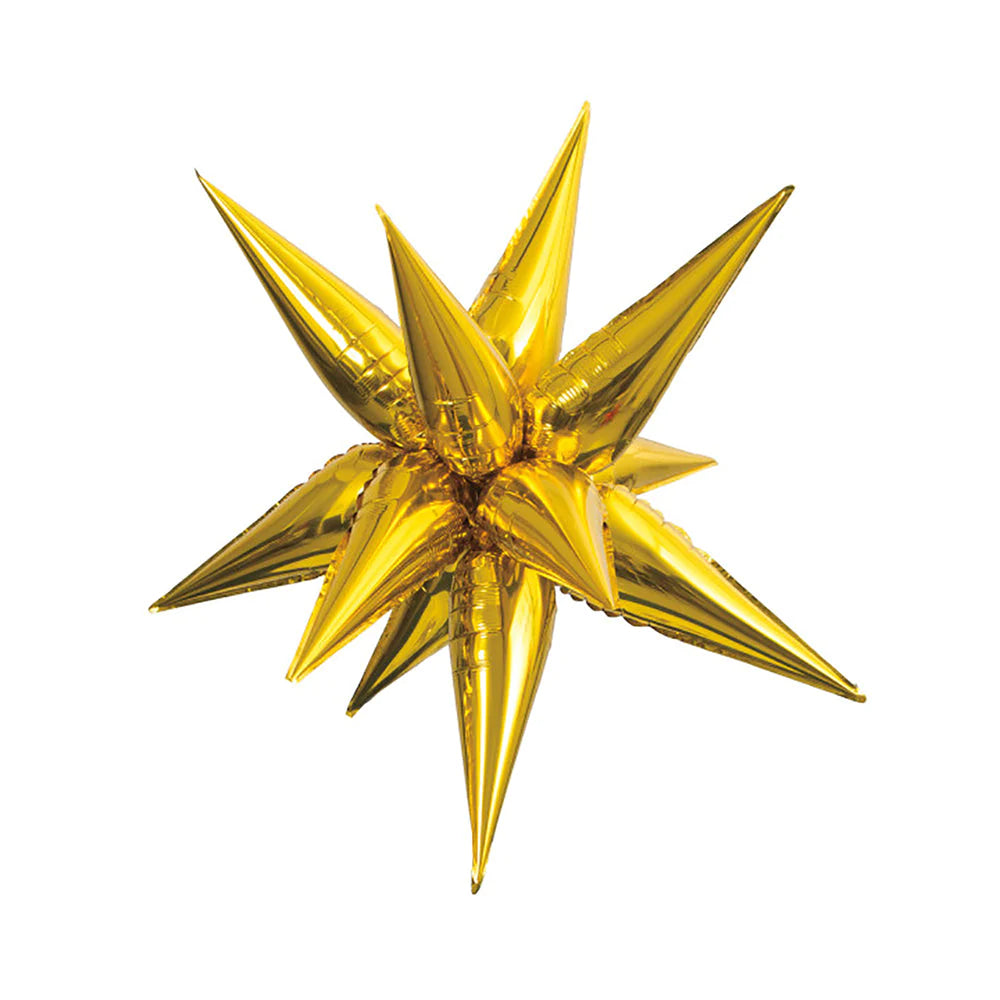Load image into Gallery viewer, 27&amp;quot; Gold Small Starburst Balloon
