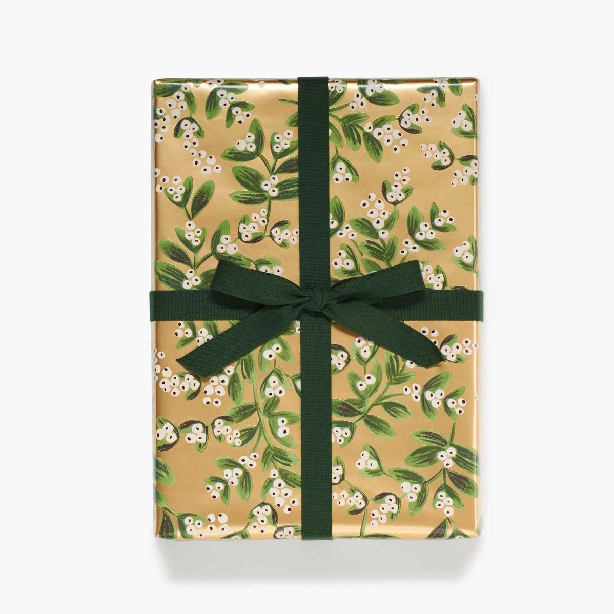 Mistletoe Gold Continuous Wrapping Roll