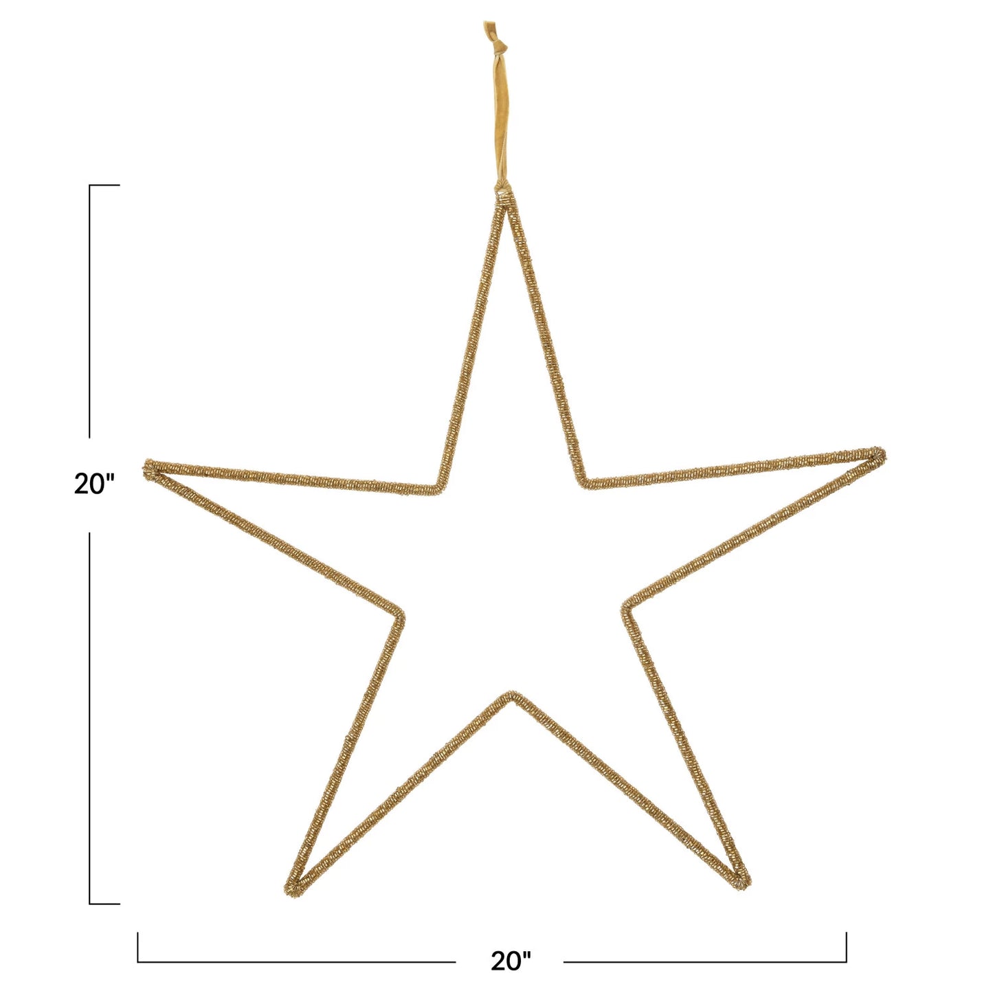 Hanging Metal & Glass Bead Star
