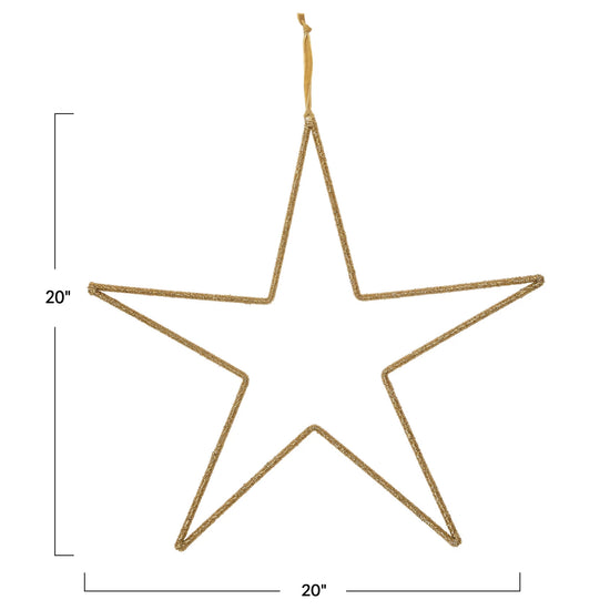 Hanging Metal & Glass Bead Star