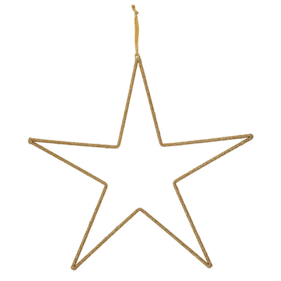 Hanging Metal & Glass Bead Star