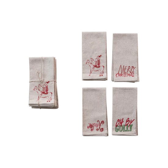 Cotton Printed Christmas Napkins