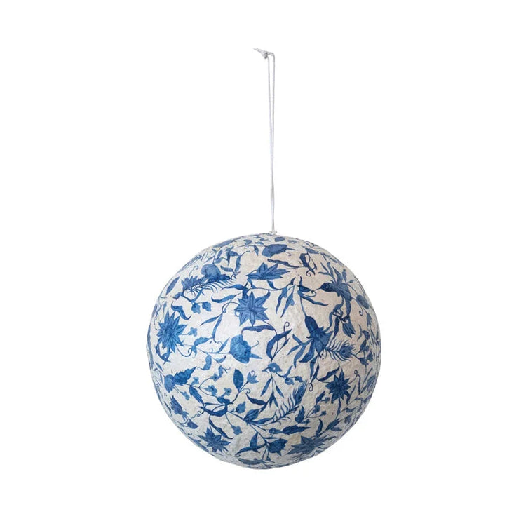 5" Printed Paper Mache Ball Ornament