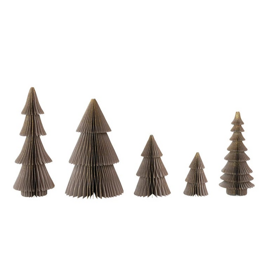 Paper Folding Honeycomb Trees - Set of 5