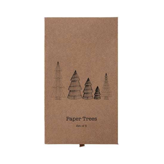 Paper Folding Honeycomb Trees - Set of 5