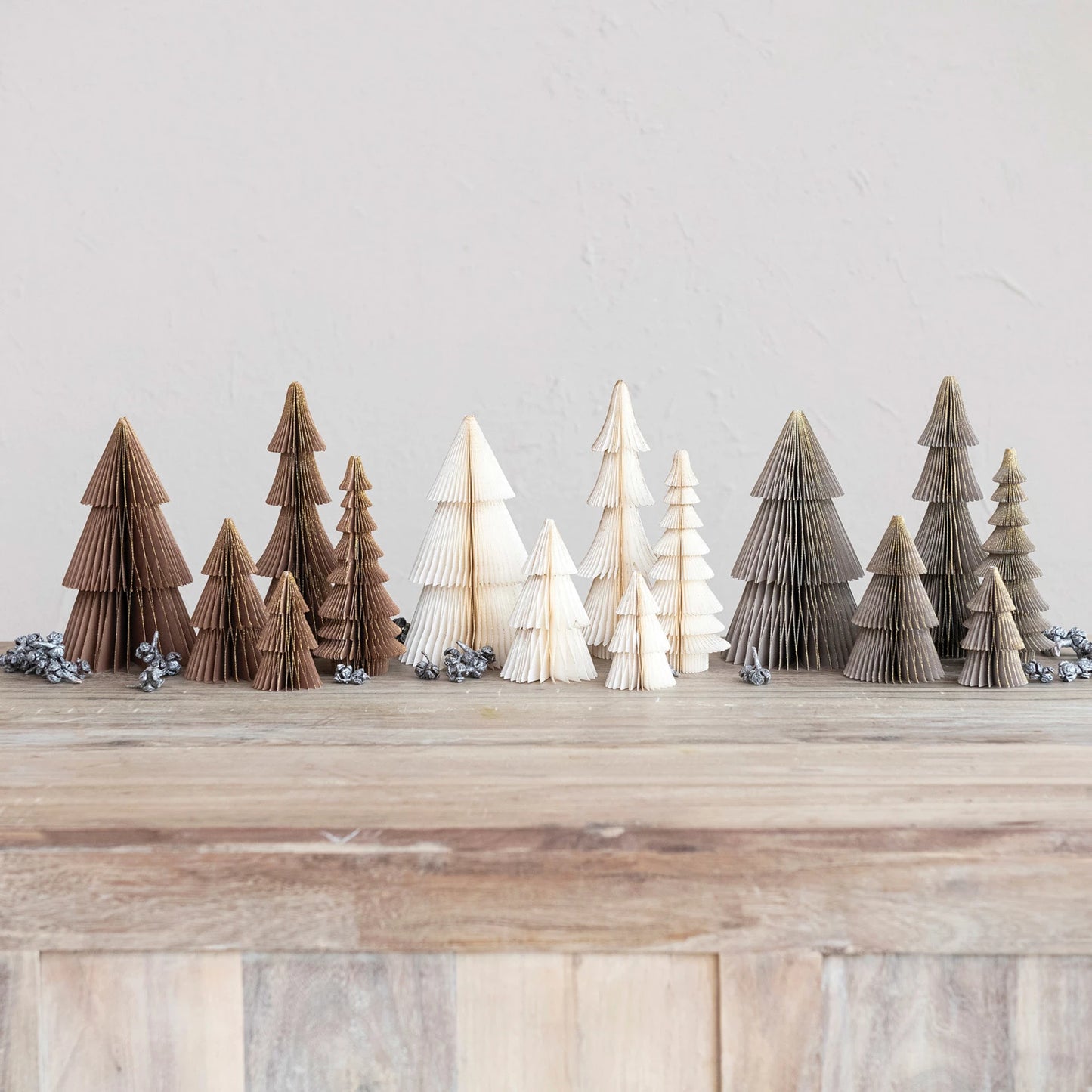 Paper Folding Honeycomb Trees - Set of 5