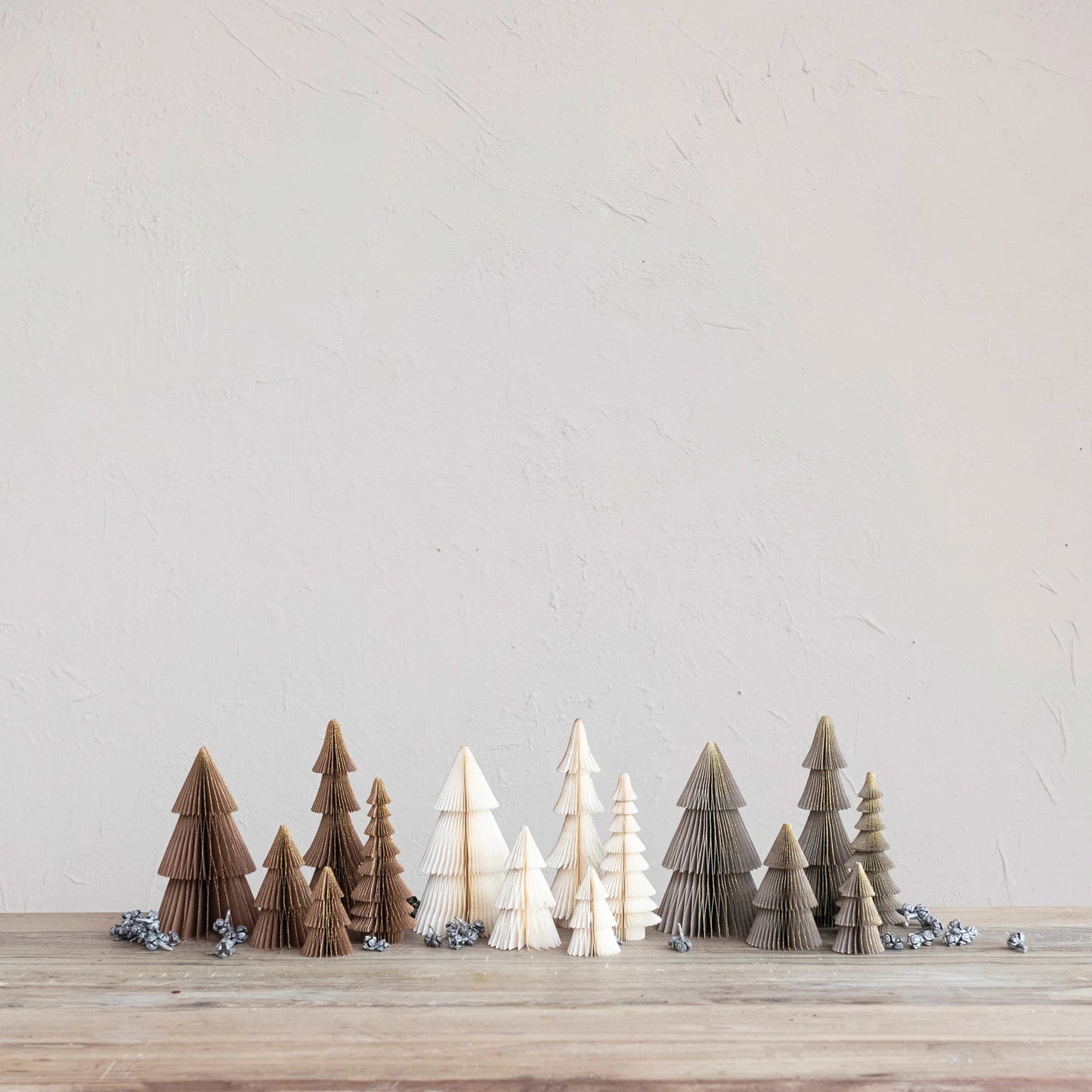 Paper Folding Honeycomb Trees - Set of 5