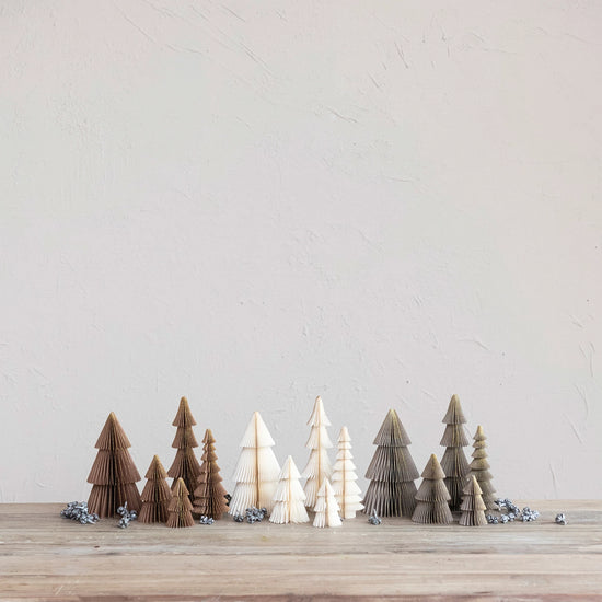 Paper Folding Honeycomb Trees - Set of 5