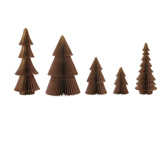 Paper Folding Honeycomb Trees - Set of 5