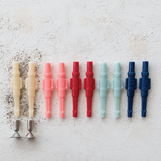 Red Nutcracker Taper Candles