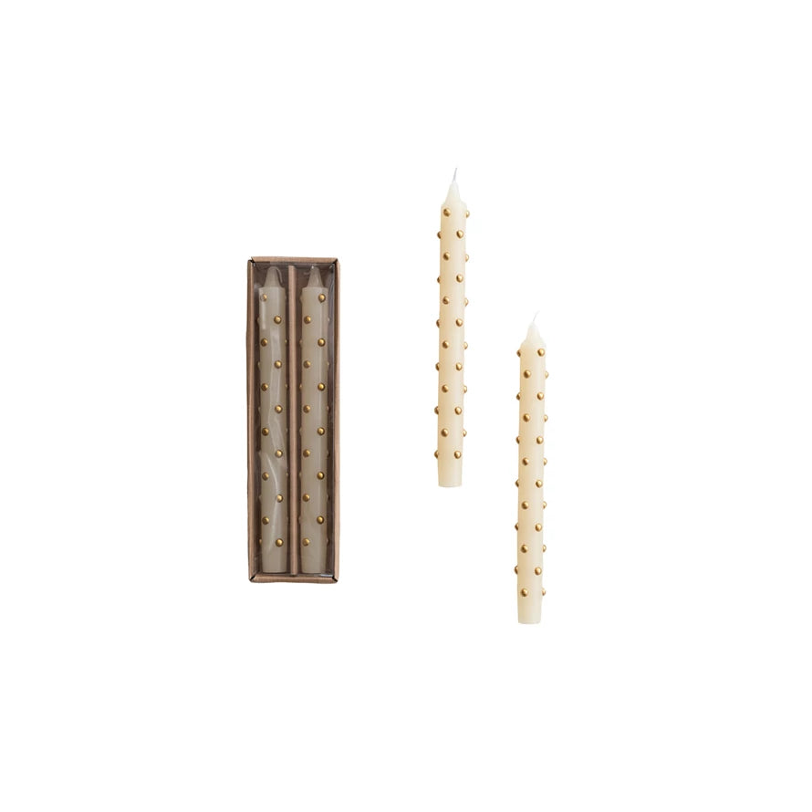 Gold Dot Taper Candles