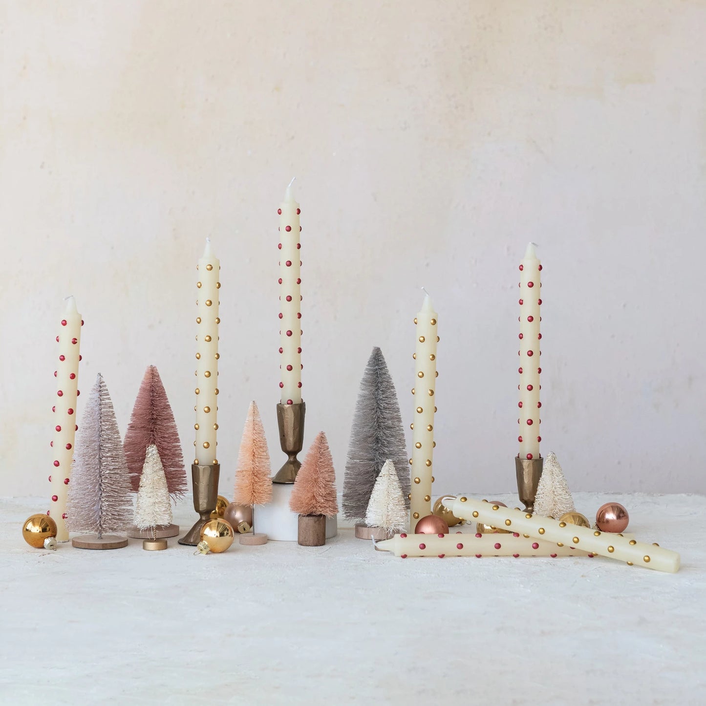 Gold Dot Taper Candles