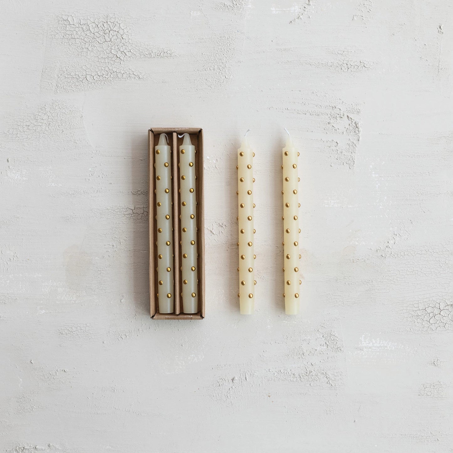 Gold Dot Taper Candles