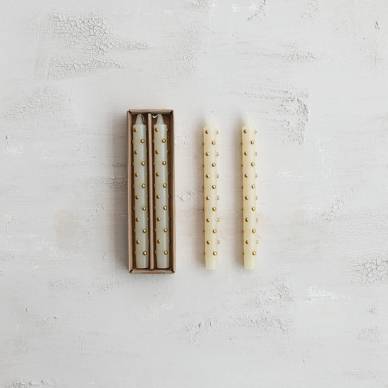 Gold Dot Taper Candles