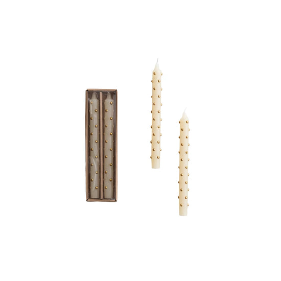 Gold Dot Taper Candles