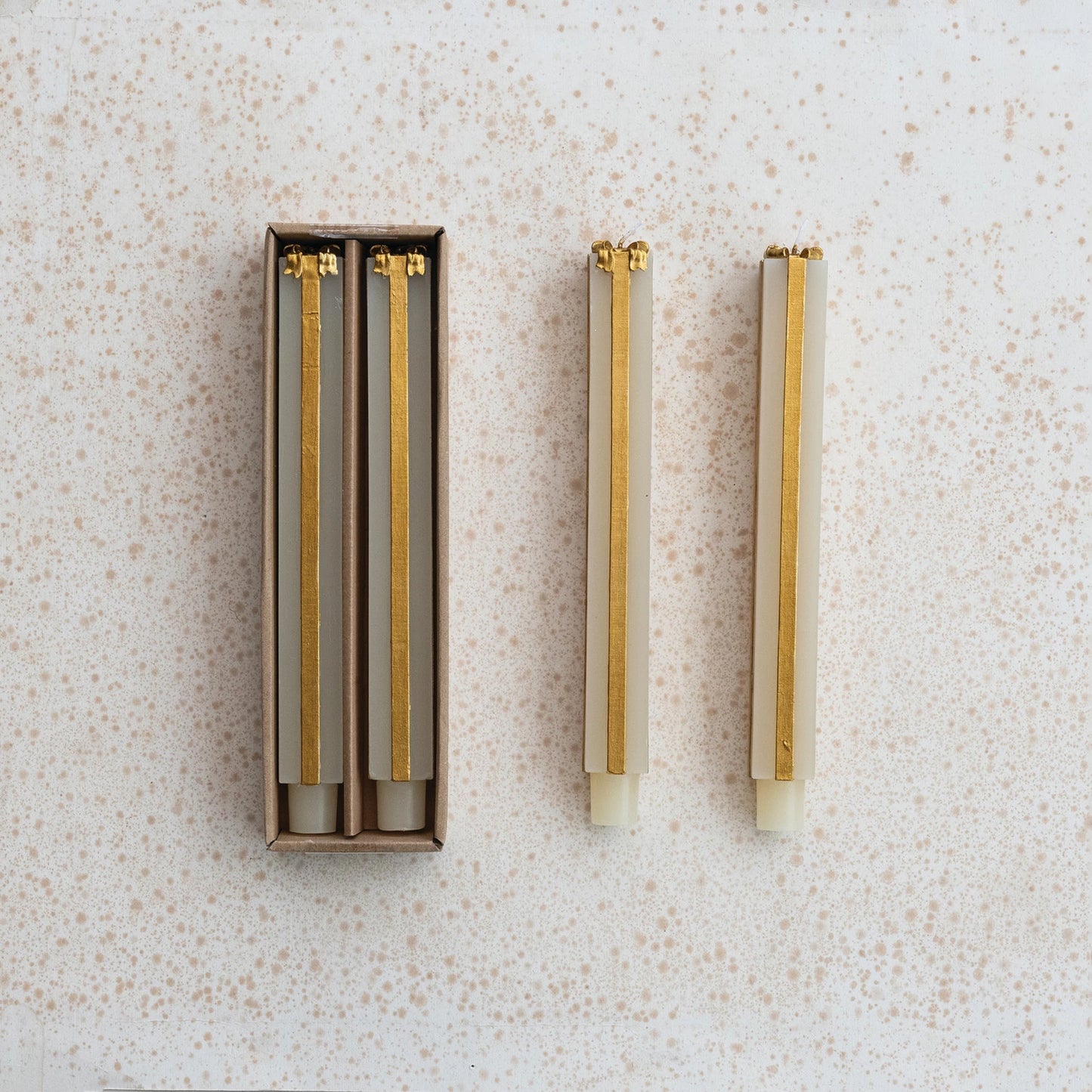 Wrapped Present Taper Candles