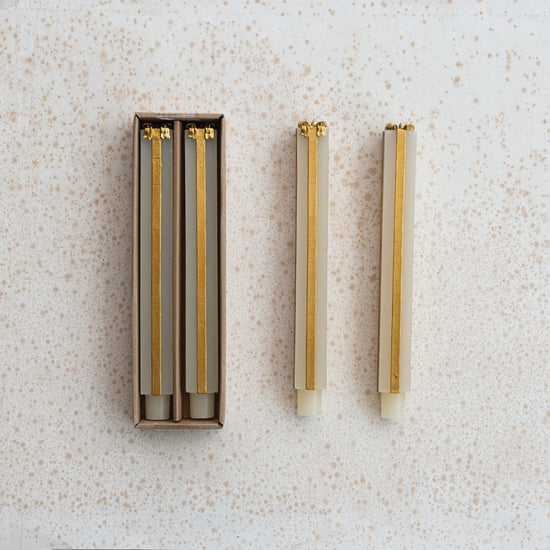 Wrapped Present Taper Candles