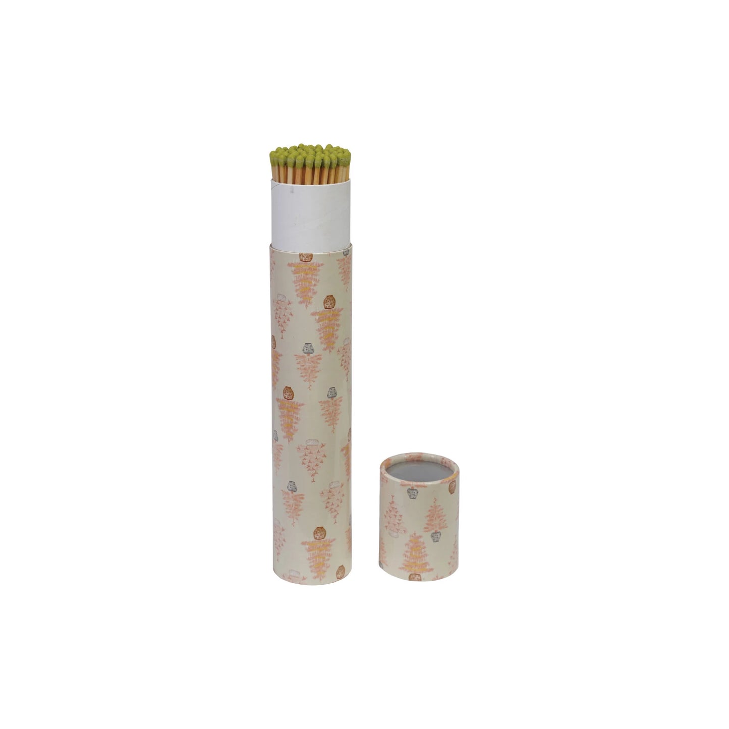 Fireplace Matches in Potted Tree Patterned Tube