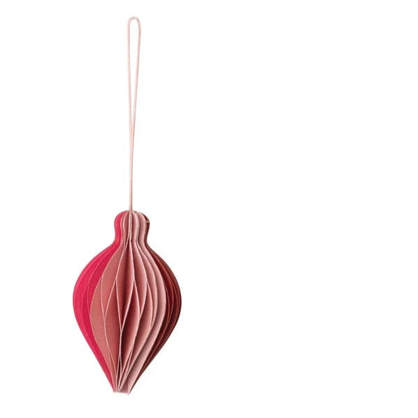 Shades of Pink Paper Honeycomb Ornaments