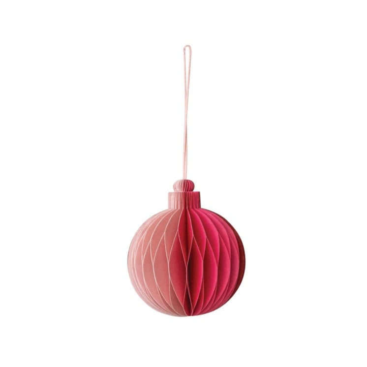 Shades of Pink Paper Honeycomb Ornaments
