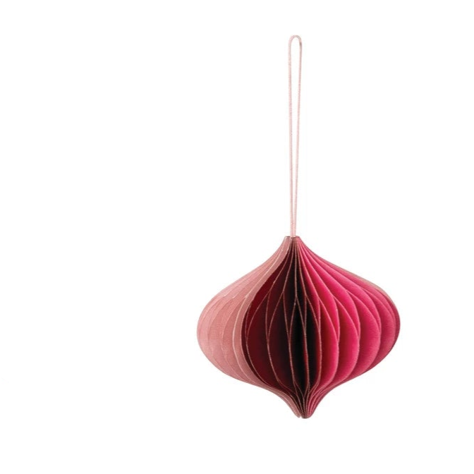 Shades of Pink Paper Honeycomb Ornaments