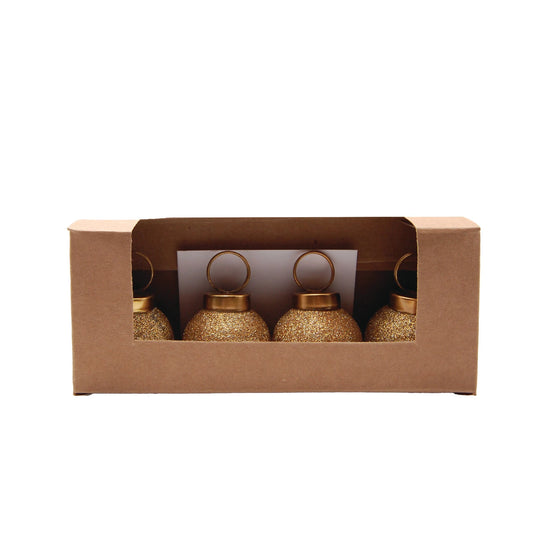 Glass Ornament Place Card Holders