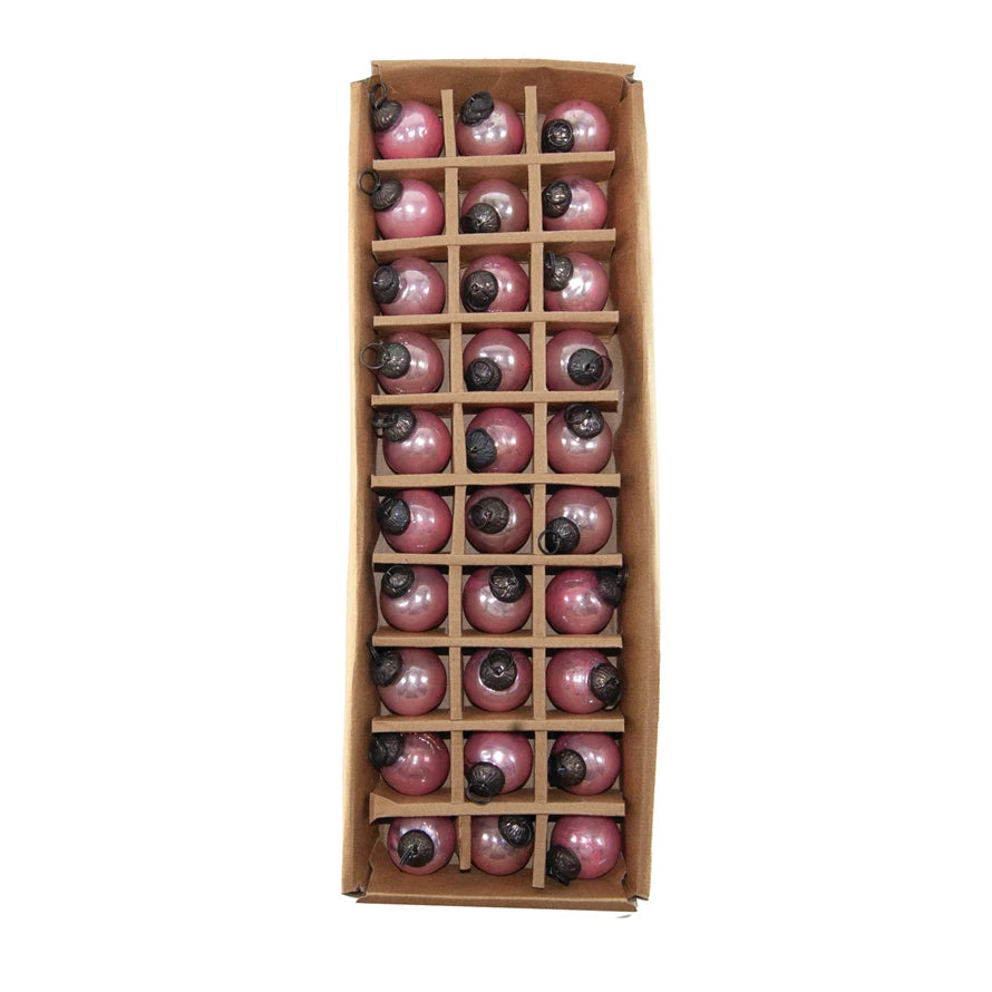 Pink Mercury Glass Ornaments